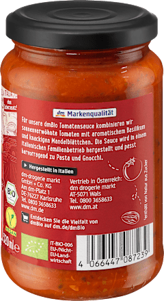 Tomatensauce Mandel-Basilikum dmBio