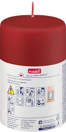 Okrasna sveča, mat rdeča Profissimo