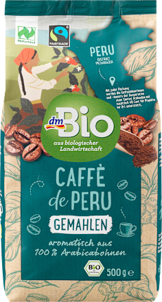 Pražená mletá káva Caffè de Peru  dmBio