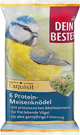Vogelfutter Proteinmeisenknödel mit Netz (6 Stück)  Dein Bestes