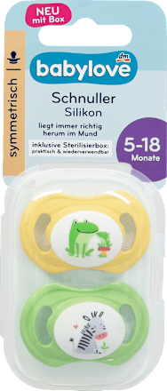 Schnuller Silikon symmetrisch 5-18 Monate sortiert babylove
