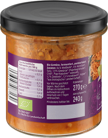 Kimchi, fermentiertes Gemüse dmBio