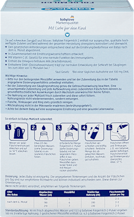 Folgemilch 2 nach dem 6. Monat babylove