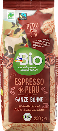 bio zrnková káva Espresso de Peru dmBio