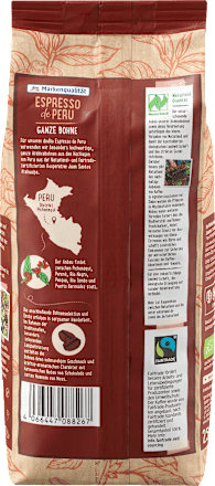 Espresso de Peru, ganze Bohne dmBio