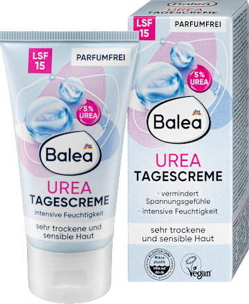 Denný pleťový krém Urea s OF 15 Balea