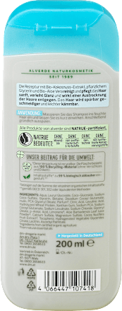 Pflegeshampoo Bio-Kokosmilch alverde NATURKOSMETIK
