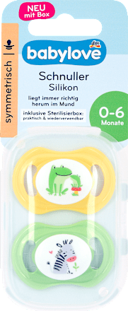 Simetrična tolažilna duda iz silikona 0-6m, več različic babylove