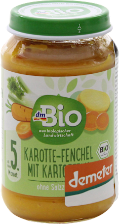 Omogeneizzato di patate, carote e finocchio dmBio