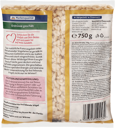 Exquisit potpuna hrana za ptice u prirodi – kikiriki bez ljuske DEIN BESTES