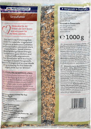 Vogelfutter Streufuttermischung Dein Bestes