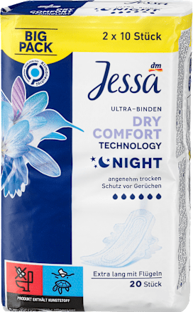 Noćni ulošci – ekstra dugi s krilcima ultra Jessa