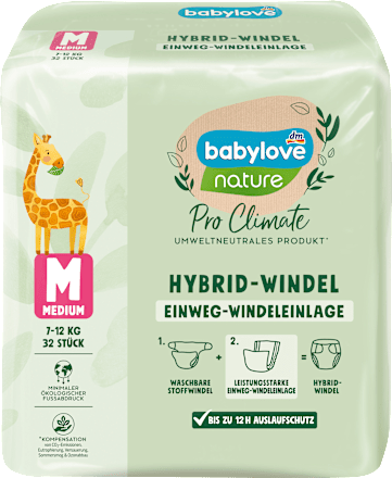 nature Pro Climate HYBRID jednokratni ulošci za platnene pelene, veličina M (7-12kg)  babylove nature