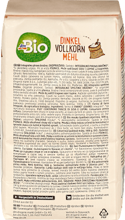 Dinkel Vollkornmehl dmBio
