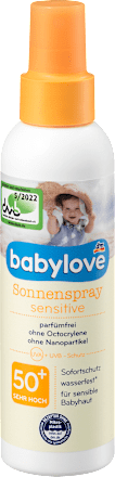 sprej na opalování sensitive SPF50+ babylove
