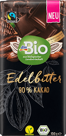 Bio temna čokolada z 90 % kakava dmBio