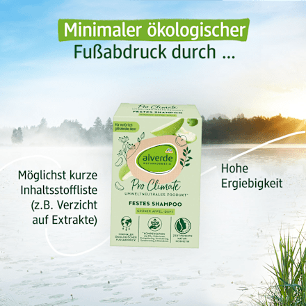 Festes Shampoo Pro Climate Grüner Apfel Duft alverde NATURKOSMETIK