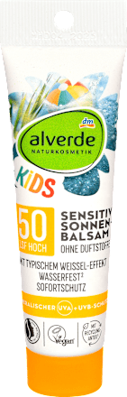 Detský balzam na opaľovanie Sensitiv Kids OF 50 alverde NATURKOSMETIK