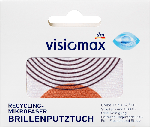 Mikrofaser Brillenputztuch sort.  VISIOMAX
