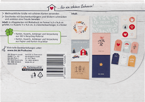 Grußkartenset Weihnachten Profissimo