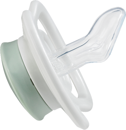 Schnuller Air Silikon anatomisch, grün/grau, Gr.1, 0-6 Monate babylove