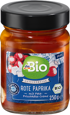Rote Paprika mit Feta-Frischkäse-Creme dmBio