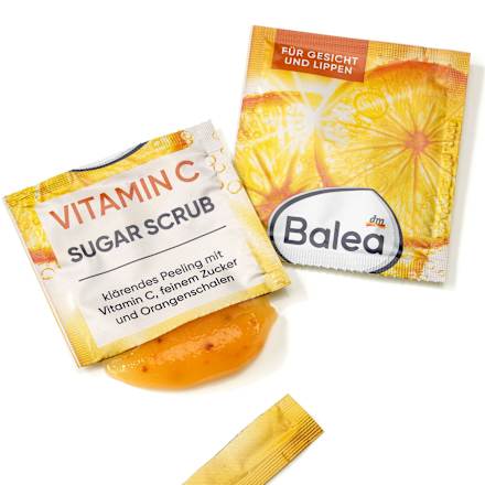 Sladkorni piling za obraz in ustnice z vitaminom C Balea