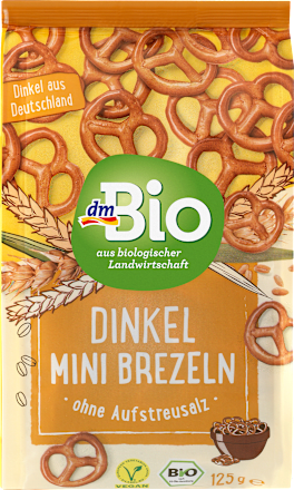 Brezeln, Dinkel ohne Aufstreusalz, mini dmBio