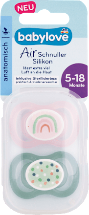 Simetrična tolažilna duda iz silikona, 5-18 m, več različic babylove