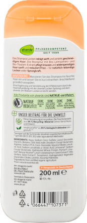 Shampoo Locken Leinsamen, Traube alverde NATURKOSMETIK