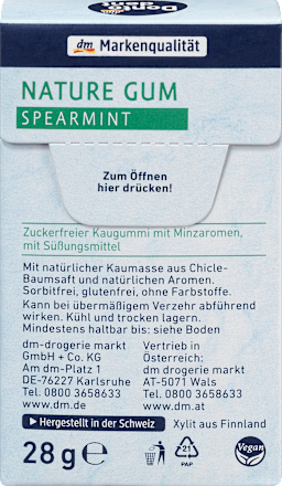 Kaugummi, Nature Gum Spearmint mit Xylit  Dontodent