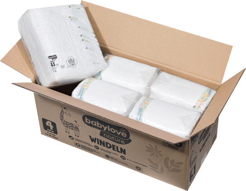 Windeln Gr. 4, Maxi (8-14 kg), Monatspack babylove nature