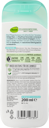 Šampón na citlivú pokožku hlavy Sensitiv alverde NATURKOSMETIK