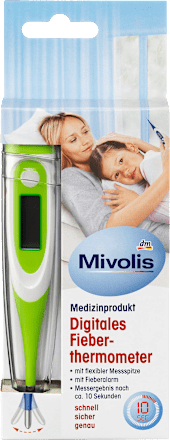 Digitales Fieberthermometer mit flexibler Messspitze Mivolis