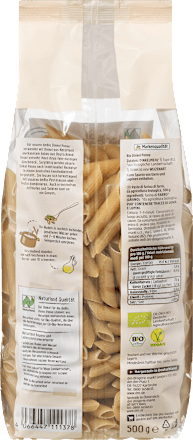 Nudeln, Penne aus Dinkel dmBio