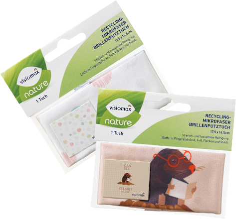 Recycling Mikrofaser Brillenputztuch VISIOMAX