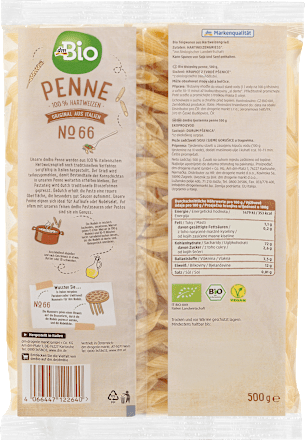 Nudeln, Penne aus Hartweizen, No.66 dmBio