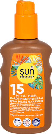 Sprej na opaľovanie s karoténom OF 15 SUNDANCE