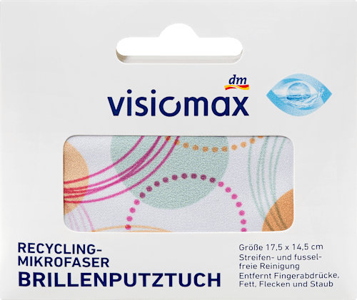 Mikrofaser Brillenputztuch sort.  VISIOMAX
