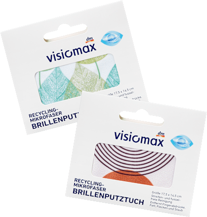 Mikrofaser Brillenputztuch sort.  VISIOMAX