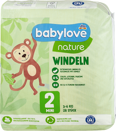 Nature pelene mini vel. 2 (3 – 6 kg) babylove nature