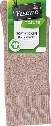 Soft-Socken mit Bio-Baumwolle braun Gr. 39-42 Fascino