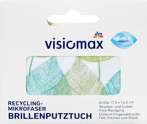 Mikrofaser Brillenputztuch sort.  VISIOMAX