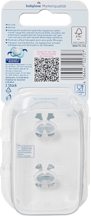 Schnuller Air Silikon anatomisch, grün/grau, Gr.1, 0-6 Monate babylove