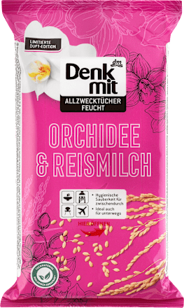 Feuchte Allzwecktücher Reismilch & Orchidee Denkmit