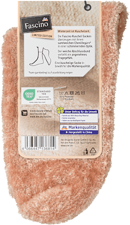 Kuschelsocken mit Chenille-Garn, rosa, Gr. 39-42 Fascino