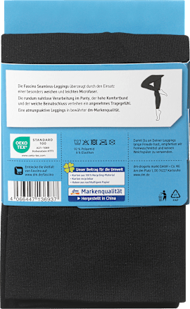 Leggings Seamless schwarz Gr. 46/48 Fascino