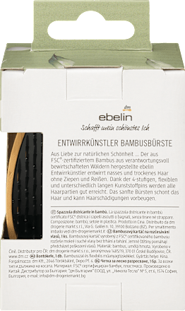 Haarbürste Entwirrkünstler Bambus ohne Griff ebelin