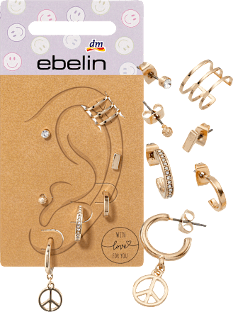 Zestaw kolczyków kolor złoty W23 ebelin