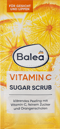 Sladkorni piling za obraz in ustnice z vitaminom C Balea